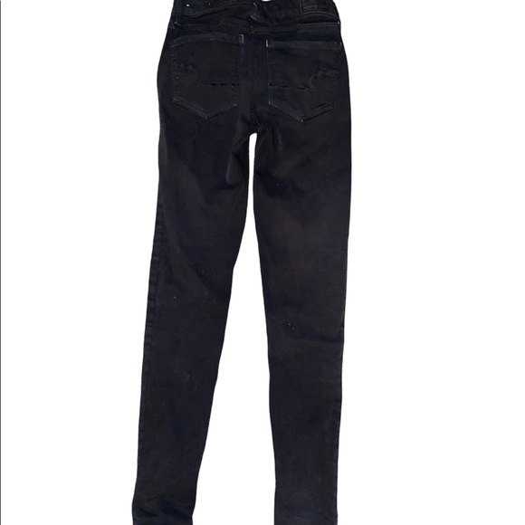 American Eagle Outfitters Next Level Stretch Black Jeans, Junior’s Size 0 - Picture 2 of 5